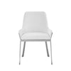 Modrest Ganon Modern White & Brushed Stainless Steel Dining Chair Model VGGAGA-6736CH-WHT-SS-DC