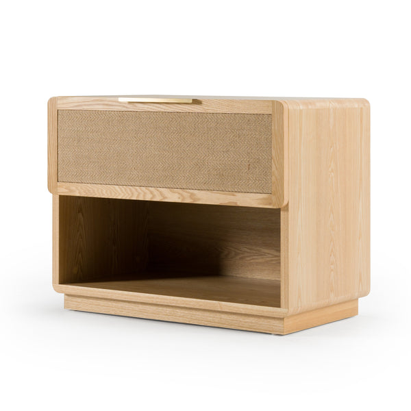 Modrest Gavin Modern Natural Ash & Rattan Nightstand Model VGVC-N2411-NAT