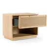 Gavin Modern Natural Ash + Rattan Nightstand