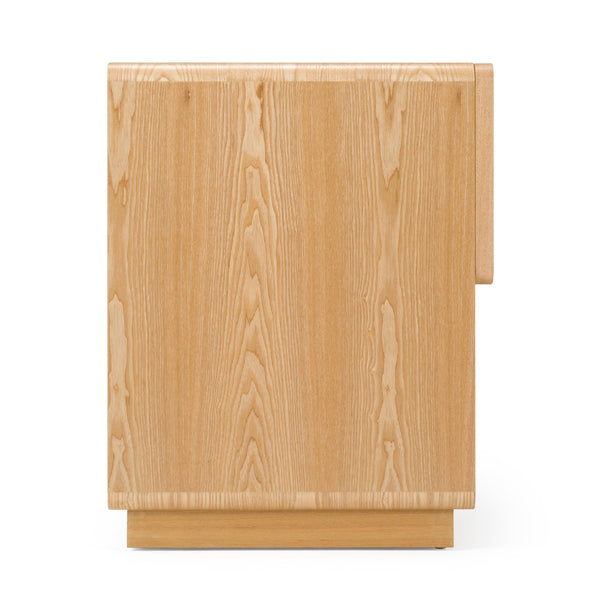 Gavin Modern Natural Ash + Rattan Nightstand