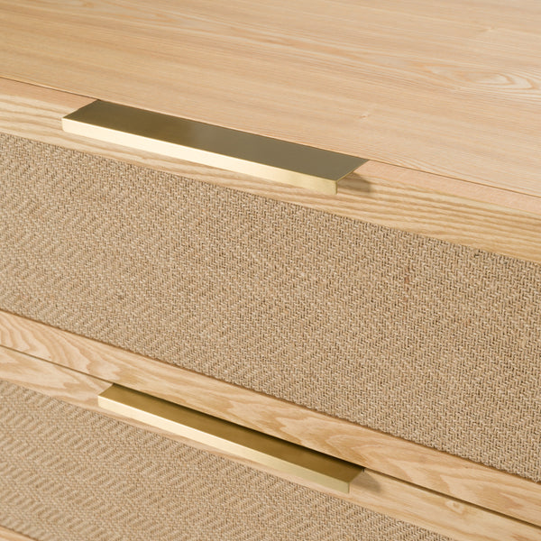 Gavin Modern Natural Ash + Rattan Dresser