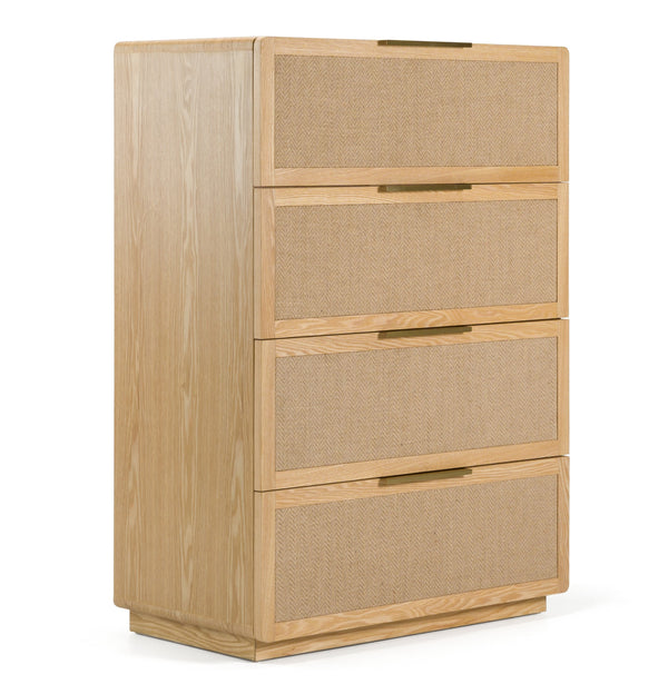 Gavin Modern Natural Ash + Rattan Chest