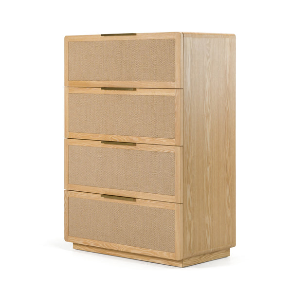 Modrest Gavin Modern Natural Ash & Rattan Chest Model VGVC-J2411-4H-NAT