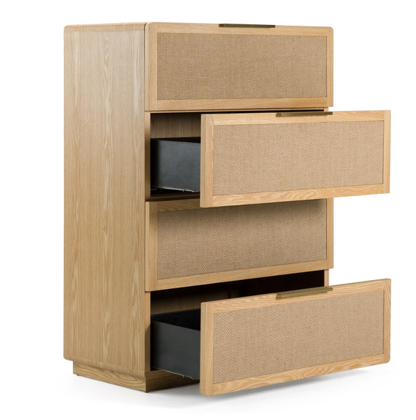 Gavin Modern Natural Ash + Rattan Chest