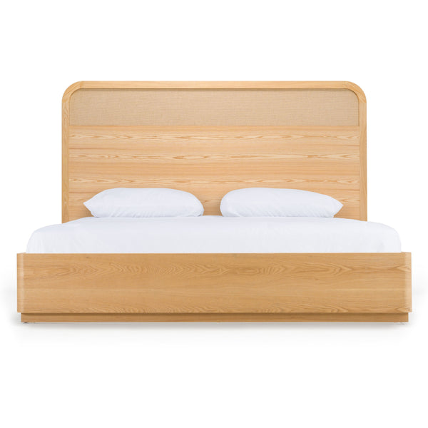 Modrest Gavin Modern Natural Ash & Rattan Bed Model VGVC-BD2411-BED-NAT