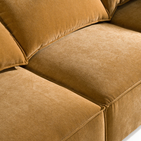 Divani Casa Gene Modern Ochre Fabric 5 Piece Modular Sectional Sofa Model VGSX-F6062-5PC-OCHRE