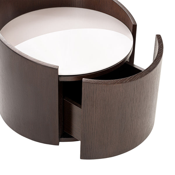 Geneva Modern Brown Oak Nightstand