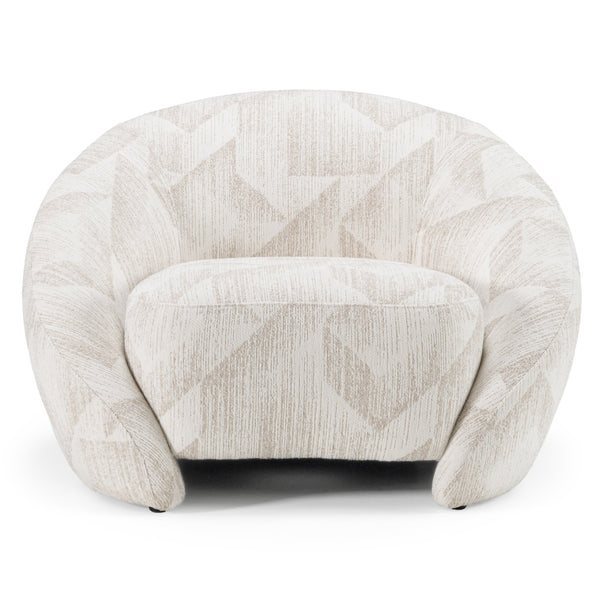 Divani Casa Gentle Modern Beige Pattern Fabric Accent Chair Model VGOD-ZW-24037-CHR-BGE
