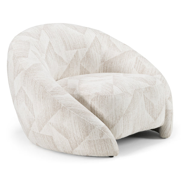 Divani Casa Gentle Modern Beige Pattern Fabric Accent Chair Model VGOD-ZW-24037-CHR-BGE