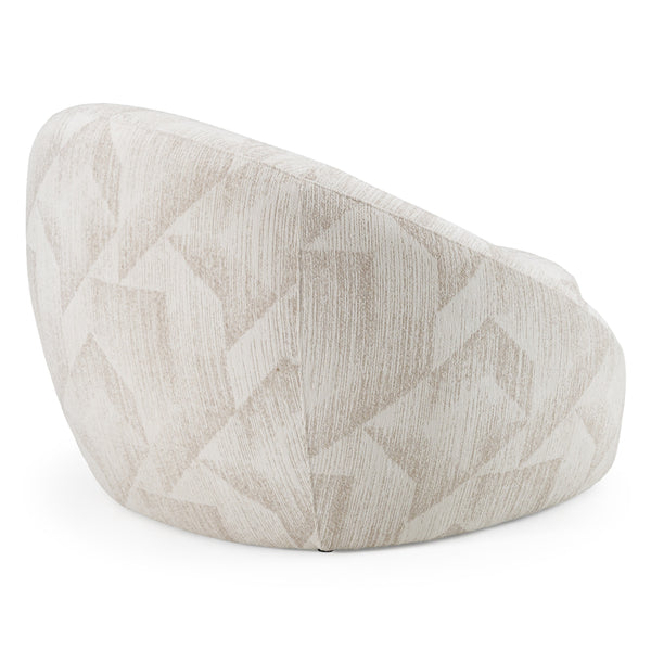 Divani Casa Gentle Modern Beige Pattern Fabric Accent Chair Model VGOD-ZW-24037-CHR-BGE