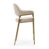 Modrest George Modern Beige Fabric & Antique Brass Counter Chair Model VGGA-GA-6218CH-C-BGE