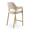 Modrest George Modern Beige Fabric & Antique Brass Counter Chair Model VGGA-GA-6218CH-C-BGE