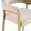 Modrest George Modern Beige Fabric & Antique Brass Counter Chair Model VGGA-GA-6218CH-C-BGE