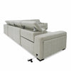 Divani Casa Gering Modern Beige Fabric Sectional With 2 Power Recliners Model VGMB-R191-P2-SECT-BGE