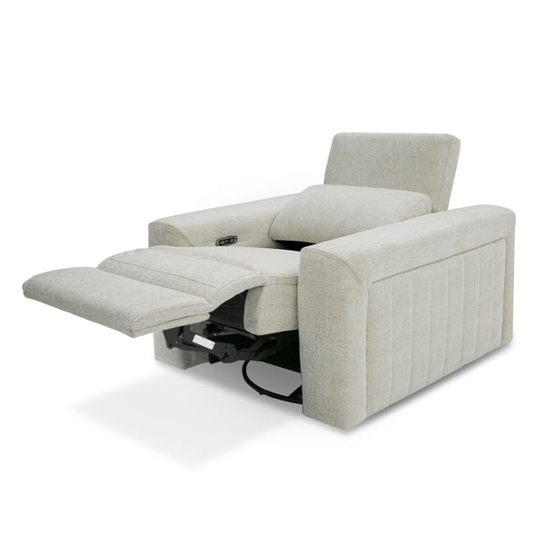 Divani Casa Gering Modern Beige Fabric Power Recliner Chair Model VGMB-R191-P2-RCLN-BGE