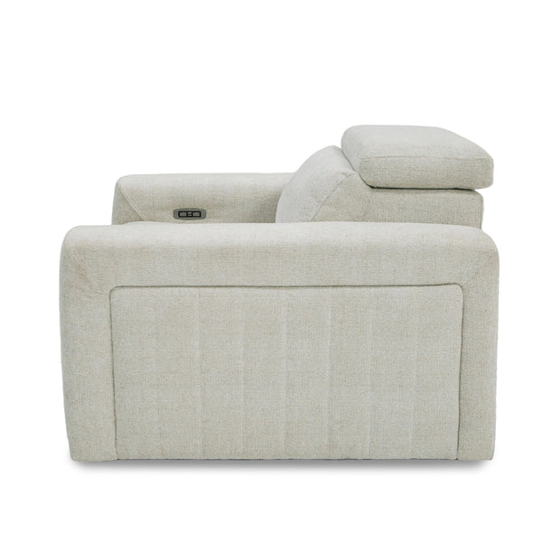 Divani Casa Gering Modern Beige Fabric Power Recliner Chair Model VGMB-R191-P2-RCLN-BGE