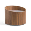Modrest Geneva Modern Walnut Round Nightstand Model VGWCC522B-WAL
