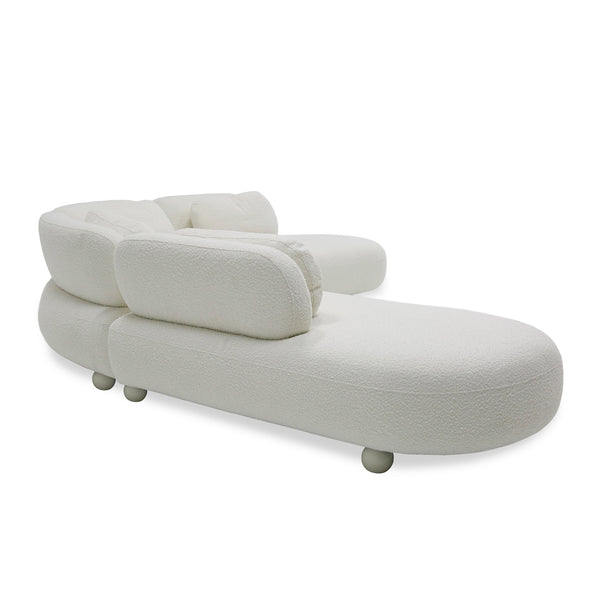 Divani Casa Gilbert Contemporary White Fabric Modular Sectional Sofa Model VGOD-ZW-23024-WHT