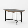 Girard Modern Walnut & Black Glass Desk