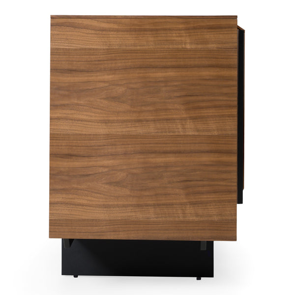Glencoe Modern Walnut & Grey Glass Buffet