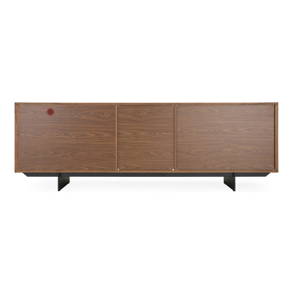 Glencoe Modern Walnut & Grey Glass Buffet