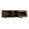 Glencoe Modern Walnut & Grey Glass Buffet