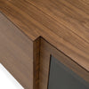 Glencoe Modern Walnut & Grey Glass Buffet