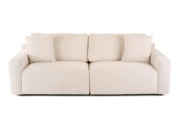 Divani Casa Gloria Modern White Fabric Sofa Model VGSX-22052-SOFA-PRL