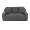 Gloria Modern Grey Fabric Loveseat