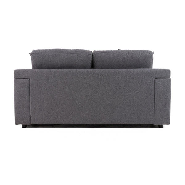 Gloria Modern Grey Fabric Loveseat