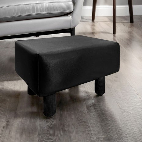 Furniture of America Vale Black Contemporary Footstool (2/Ctn) Model GM-5011-2PK