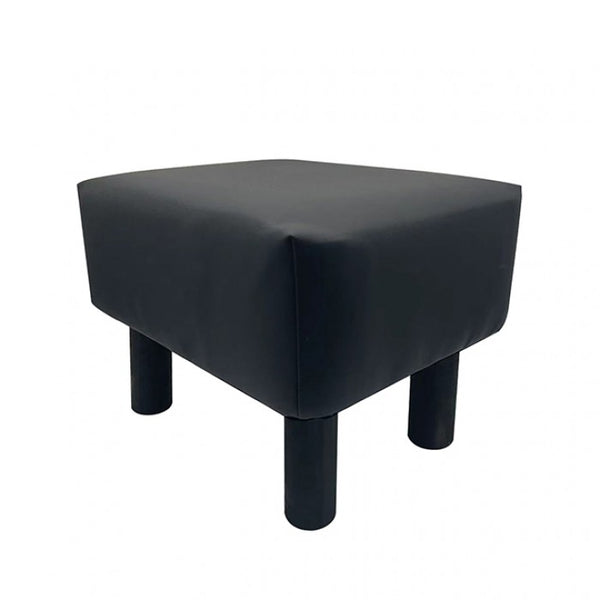 Furniture of America Vale Black Contemporary Footstool (2/Ctn) Model GM-5011-2PK