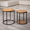 Furniture of America Mollie Natural/Black Contemporary Nesting Tables (2/Ctn) Model GM-5015-2PK