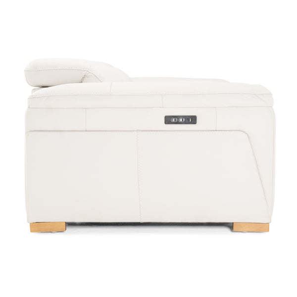 Divani Casa Gregory Modern Off White Leather Sofa With 2 Recliners Model VGKV-KM.6368-SOFA-OFF