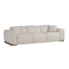 Hagerty Modern Off-White Fabric Sofa With 2 Power Recliners