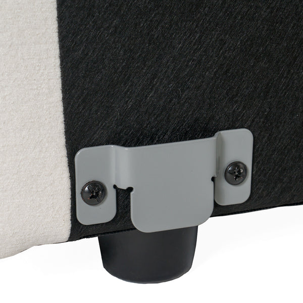 Hagerty Modern Off-White Fabric Sofa With 2 Power Recliners