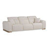 Hagerty Modern Off-White Fabric Sofa With 2 Power Recliners