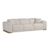 Hagerty Modern Off-White Fabric Sofa With 2 Power Recliners