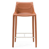 Modrest Halo Modern Cognac Saddle Leather Counter Stool Model VGYF-BS1113-BR-CS
