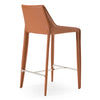 Modrest Halo Modern Cognac Saddle Leather Counter Stool Model VGYF-BS1113-BR-CS
