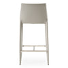 Modrest Halo Modern Light Grey Saddle Leather Counter Stool Model VGYF-BS1113-LTGR-CS