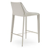 Modrest Halo Modern Light Grey Saddle Leather Counter Stool Model VGYF-BS1113-LTGR-CS