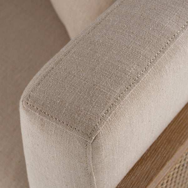 Modrest Haney Modern Grey Fabric & Grey Oak & Rattan Accent Chair Model VGMF-L3160-GRY