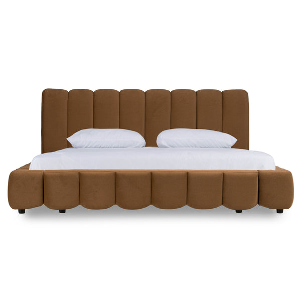 Modrest Harris Modern Brown Fabric Bed Model VGKK-KF.B2032-BRN
