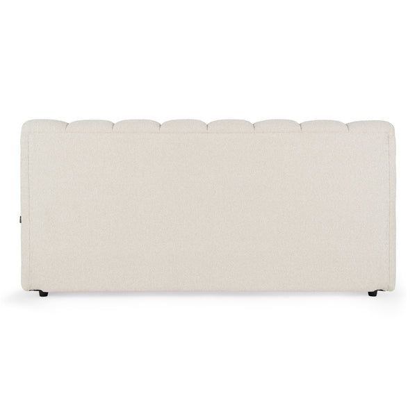 Eastern King Modrest Harris Modern Off-White Fabric Bed