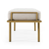 Modrest Hathaway Modern Beige Fabric & Antique Brass Dining Bench Model VGGA-GA-8668BE-BGE