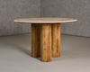 Modrest Hayden Modern Marble & Wood Round Dining Table Model VGBR-SBA-4788