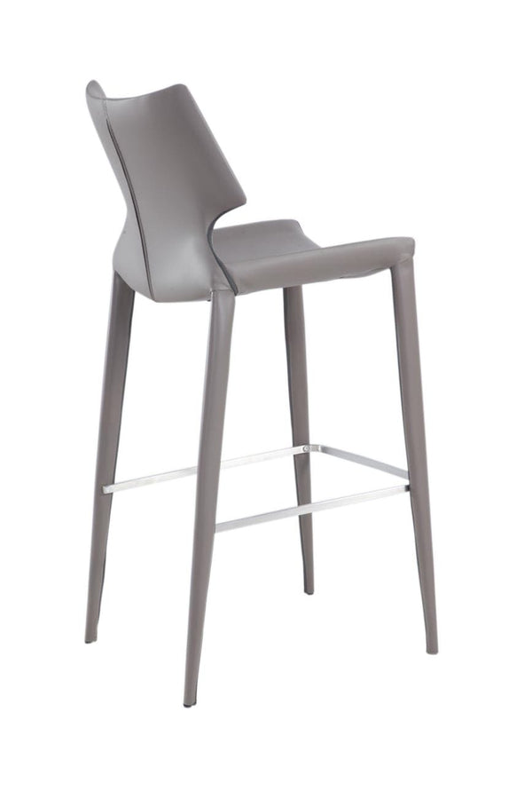 Hayes Modern Grey Eco-Leather Bar Stool (Set of 2)