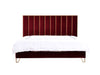 Divani Casa Reyes Modern Red Velvet & Gold Bed Model VGYUHD-1880-RED