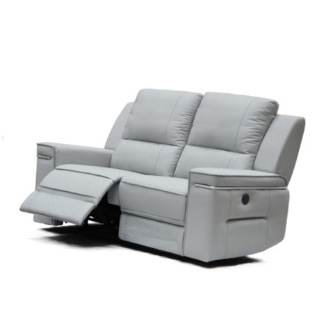 Divani Casa Hearst Modern Grey Leatherette Loveseat With Recliners Model VGMB-R027B-GRY-LOVE